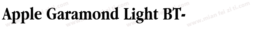 Apple Garamond Light BT字体转换